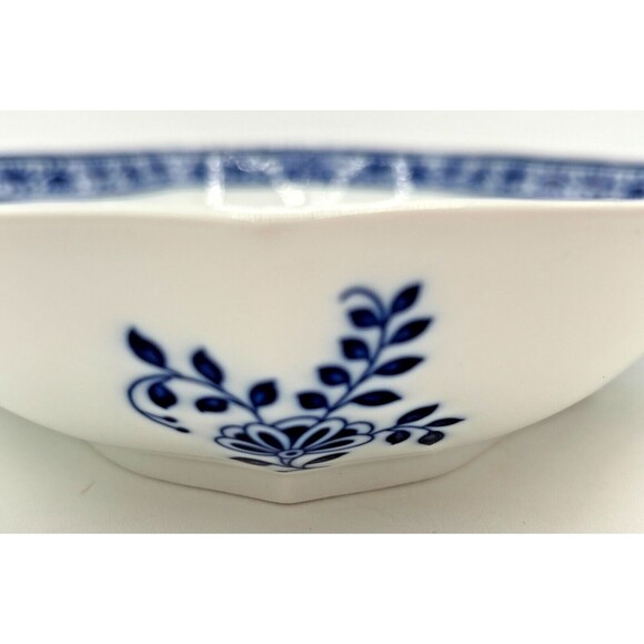 Hutschenreuther Serving Bowl Dish Blue Onion Design Scalloped Rim Germany VTG - Picture 13 of 16